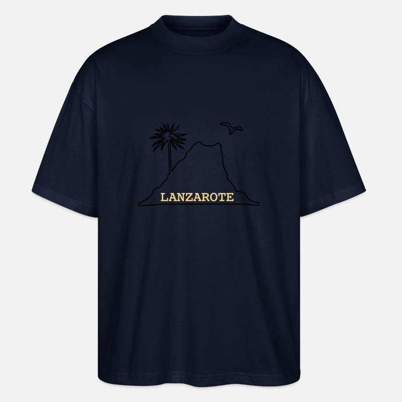 Lanzarote-Vulkan-Palme - Stanley/Stella Oversized Unisex Bio T-Shirt Blaster 2.0 - Navy