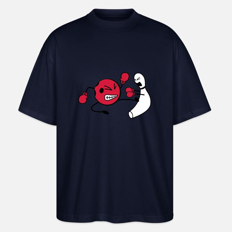 Kickboxen Bowling - Stanley/Stella Oversized Unisex Bio T-Shirt Blaster 2.0 - Navy
