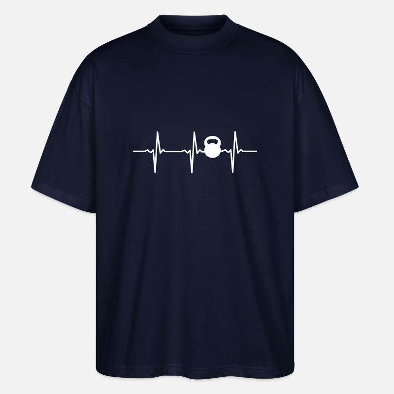 Heartbeat Kettlebell - T-shirt bio Blaster 2.0 coupe oversize Stanley/Stella Unisexe - marine