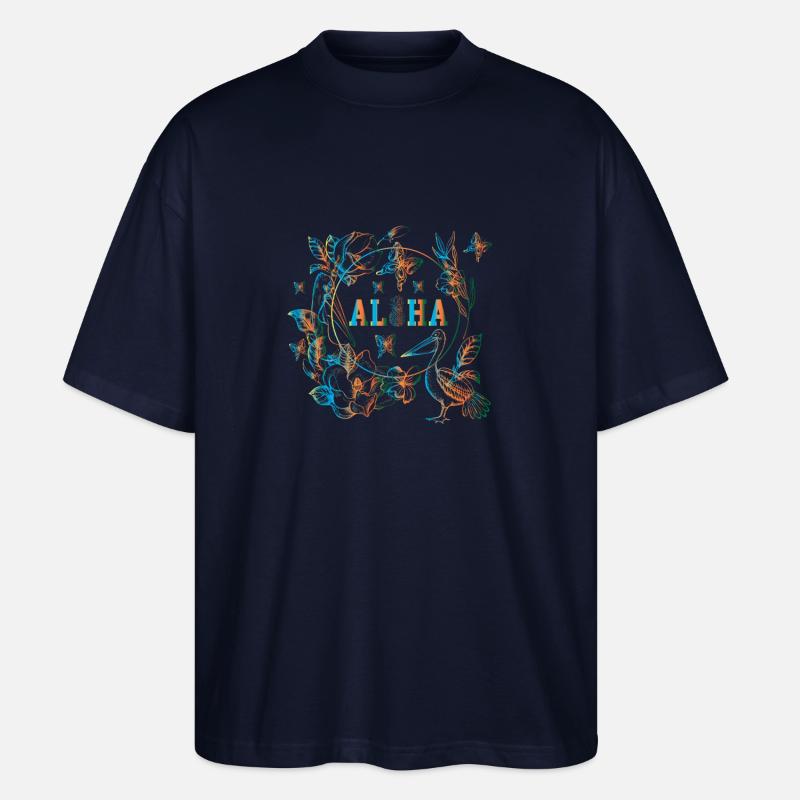 Aloha Gift - Stanley/Stella Oversized Unisex Organic T-shirt Blaster 2.0 - navy