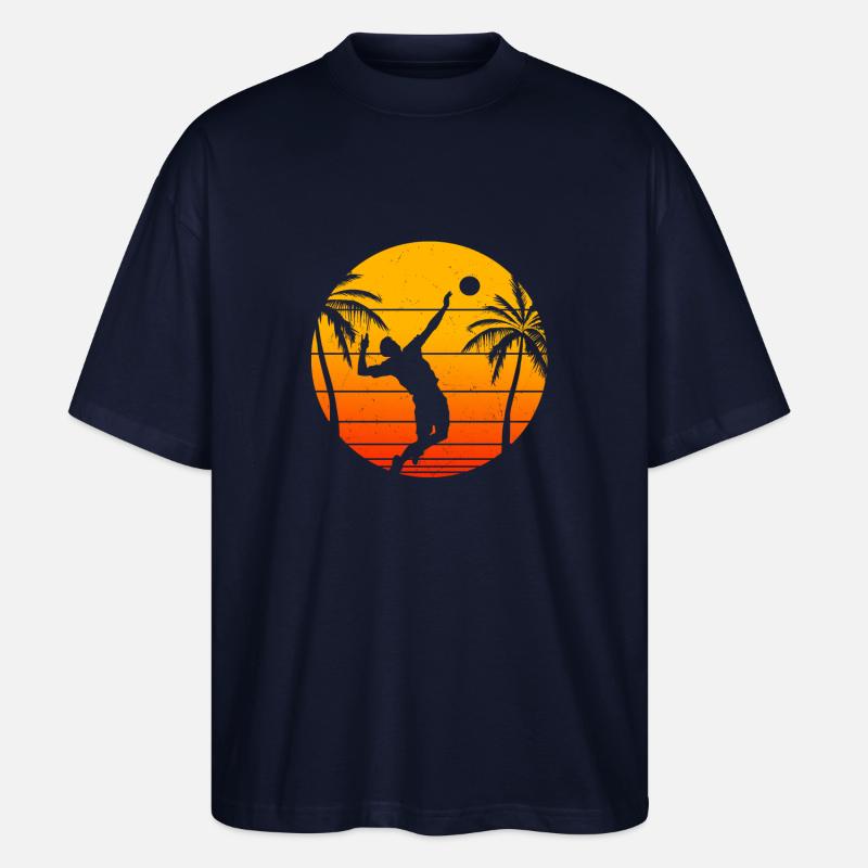 Beach Volleyball - Stanley/Stella Oversized Unisex Organic T-shirt Blaster 2.0 - navy