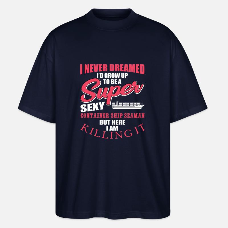Containerschiff Seeman - Stanley/Stella Oversized Unisex Bio T-Shirt Blaster 2.0 - Navy