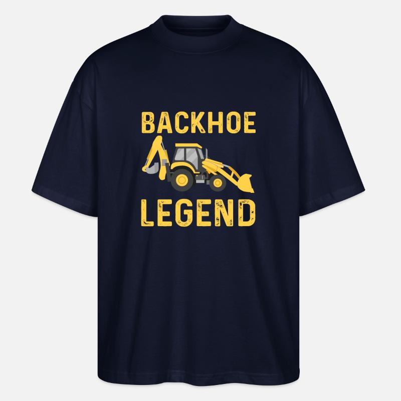 Backhoe loader legend - Stanley/Stella Oversized Unisex Organic T-shirt Blaster 2.0 - navy