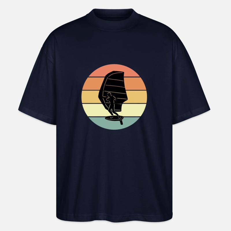 Rétro Wing Foiler - T-shirt bio Blaster 2.0 coupe oversize Stanley/Stella Unisexe - marine