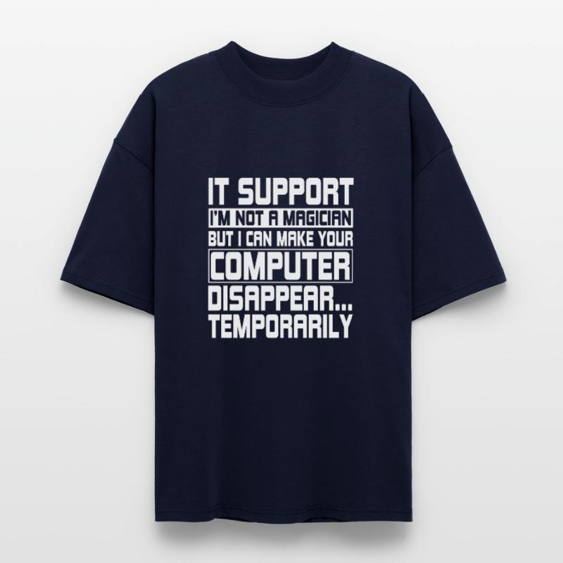Funny IT Support Computer Engineer Stanley/Stella Oversized Unisex Organic T-shirt Blaster 2.0