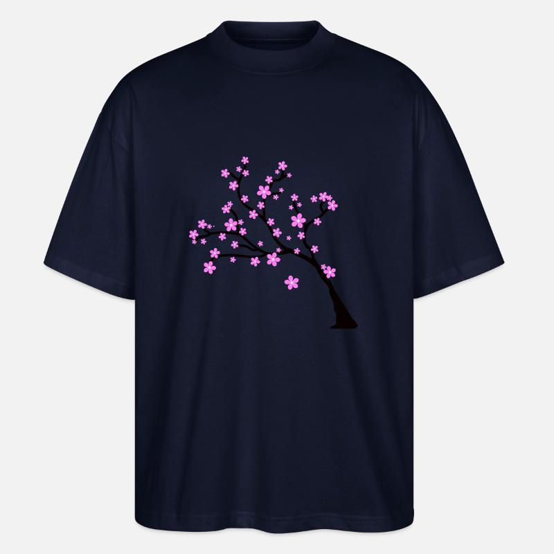 blossom tree - Stanley/Stella Oversized Unisex Bio T-Shirt Blaster 2.0 - Navy