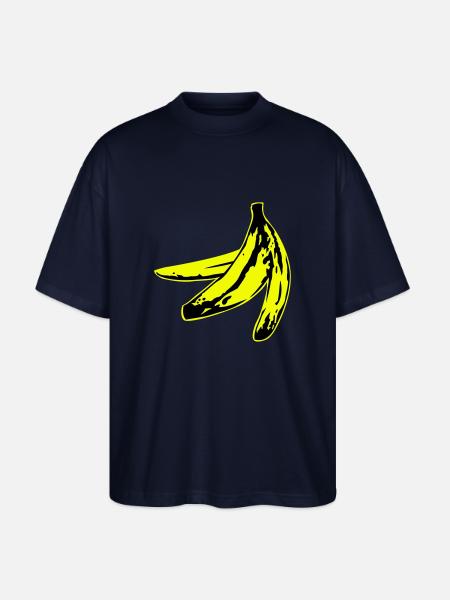 warholish banana peel - Ekologisk Oversized T-shirt Unisex Stanley/Stella Blaster 2.0 - marinblått