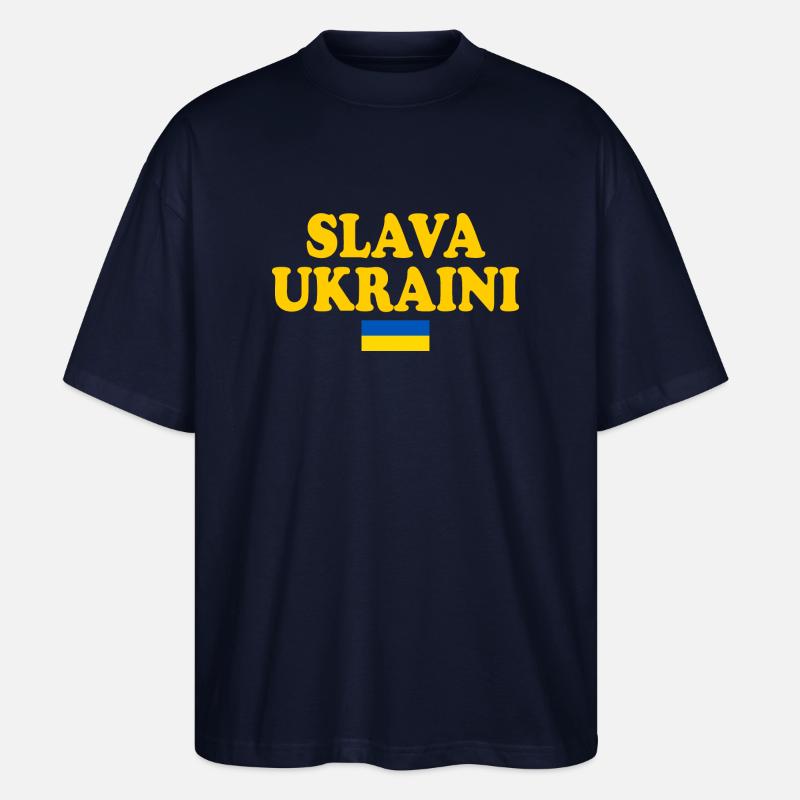 Ukraine - Stanley/Stella Oversized Unisex Bio T-Shirt Blaster 2.0 - Navy