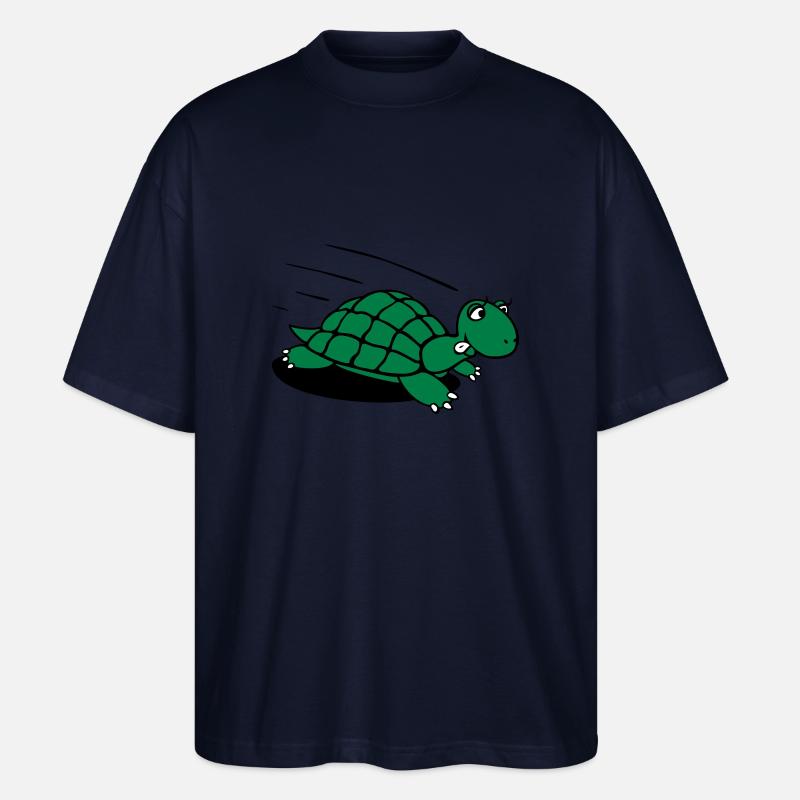 Schildkröte lauf! - Stanley/Stella Oversized Unisex Bio T-Shirt Blaster 2.0 - Navy