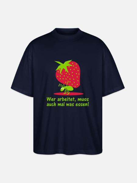 Erdbeere und Ameise2 - Stanley/Stella Oversized Unisex Bio T-Shirt Blaster 2.0 - Navy