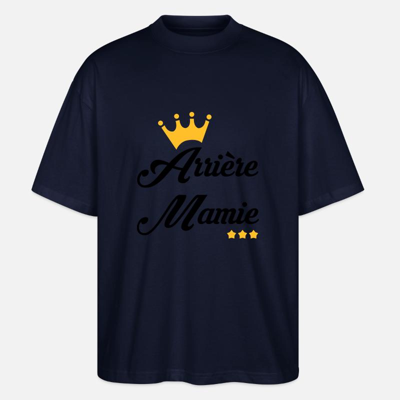 Großmütter / Oma / Mami / Großmutter / Mamy - Stanley/Stella Oversized Unisex Bio T-Shirt Blaster 2.0 - Navy