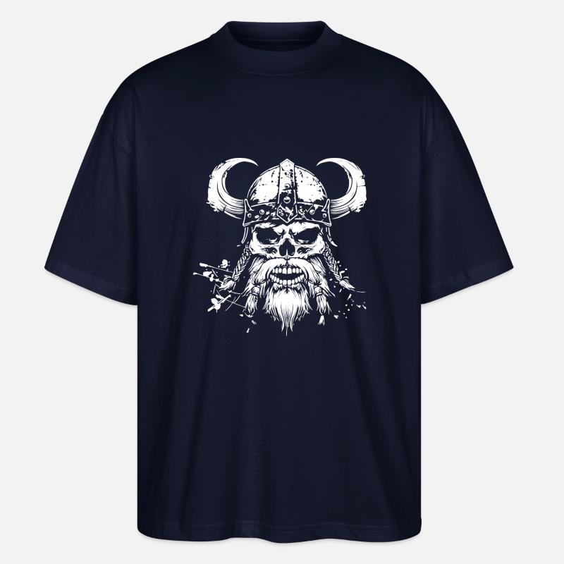 wikinger skull 1 - Stanley/Stella Oversized Unisex Bio T-Shirt Blaster 2.0 - Navy