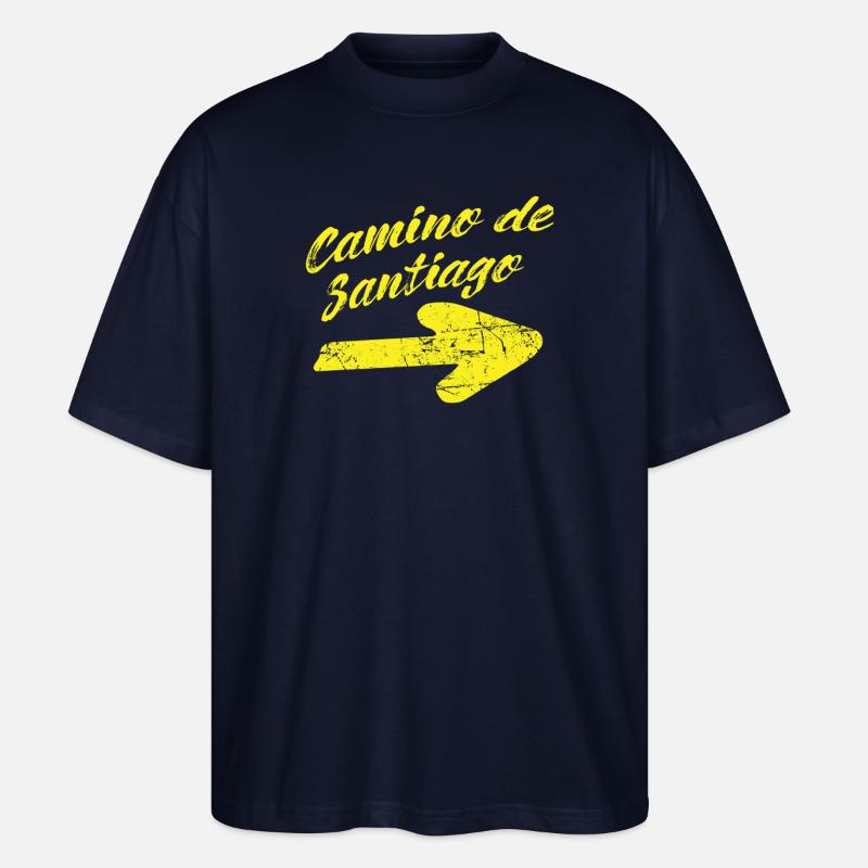 Chemin de Saint-Jacques-de-Compostelle - T-shirt bio Blaster 2.0 coupe oversize Stanley/Stella Unisexe - marine