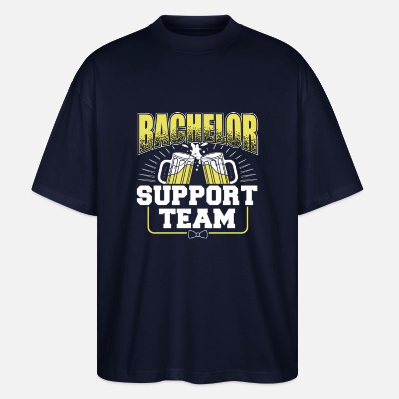 BACHELOR SUPPORT TEAM - Stanley/Stella Oversized Unisex Bio T-Shirt Blaster 2.0 - Navy