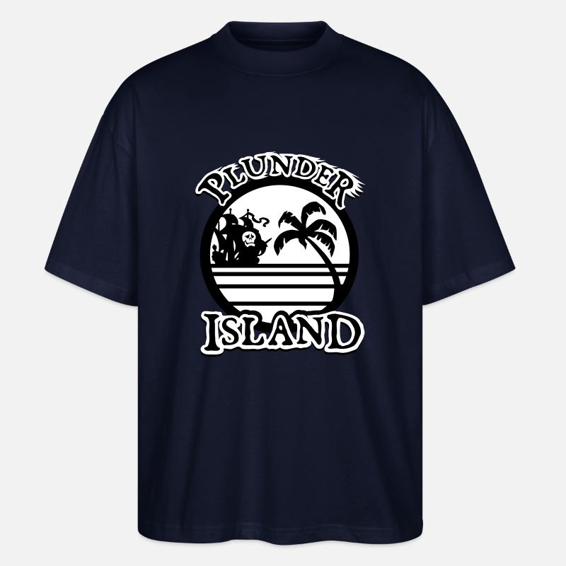 Plunder Island - Stanley/Stella Oversized Unisex Bio T-Shirt Blaster 2.0 - Navy