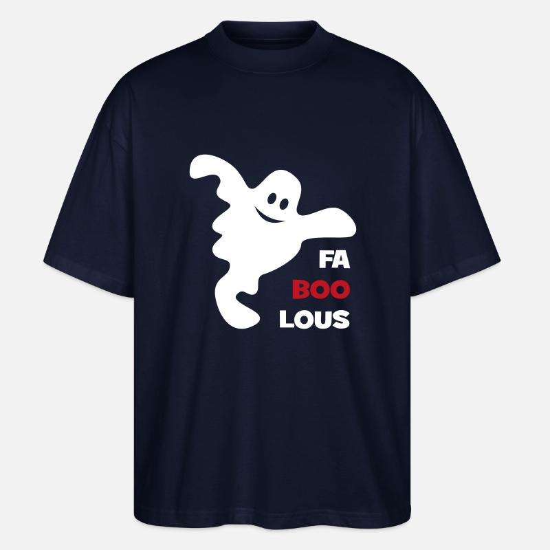 Fantôme d’Halloween - T-shirt bio Blaster 2.0 coupe oversize Stanley/Stella Unisexe - marine
