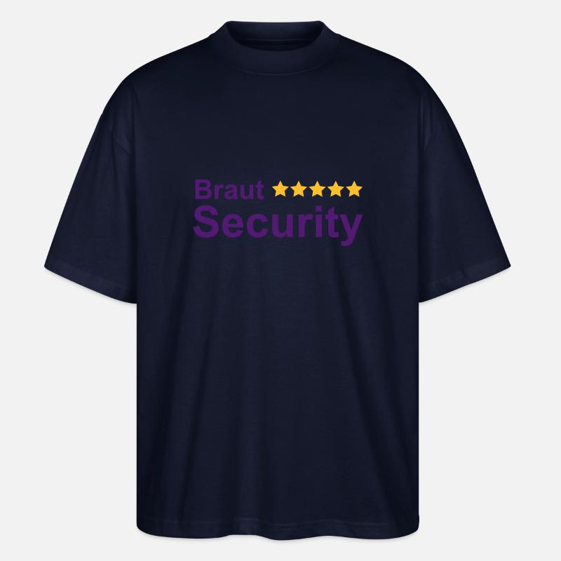Braut Security Junggesellin Abschied - Stanley/Stella Oversized Unisex Bio T-Shirt Blaster 2.0 - Navy