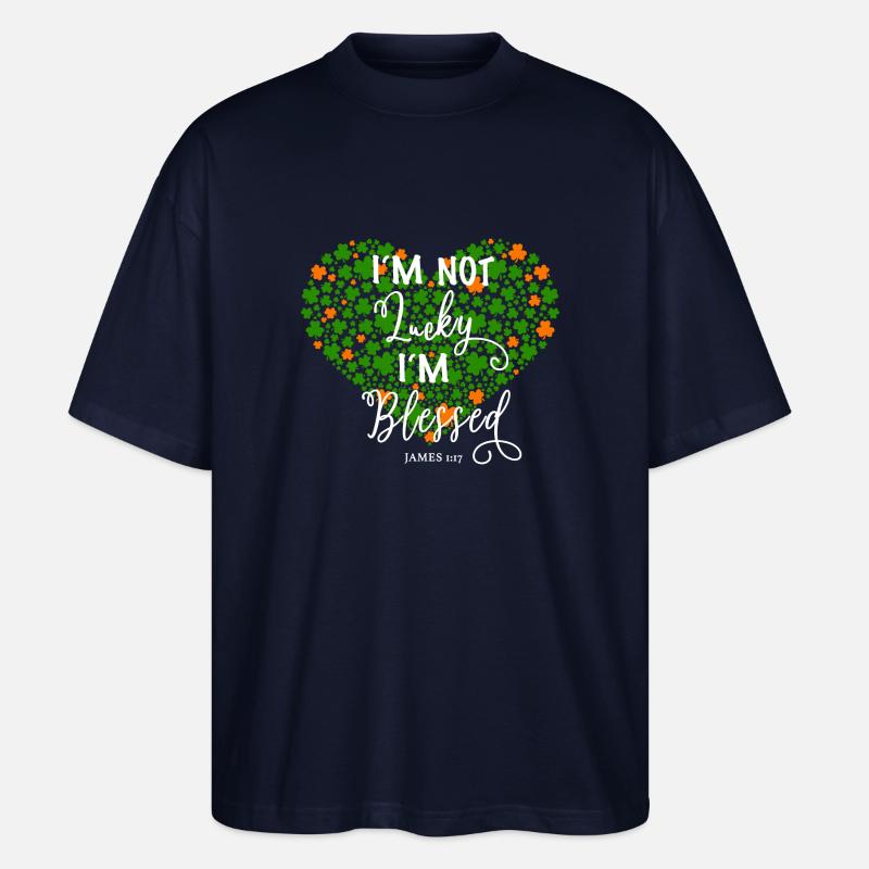 Christlich Gott Glaube Religiöses Geschenk - Stanley/Stella Oversized Unisex Bio T-Shirt Blaster 2.0 - Navy