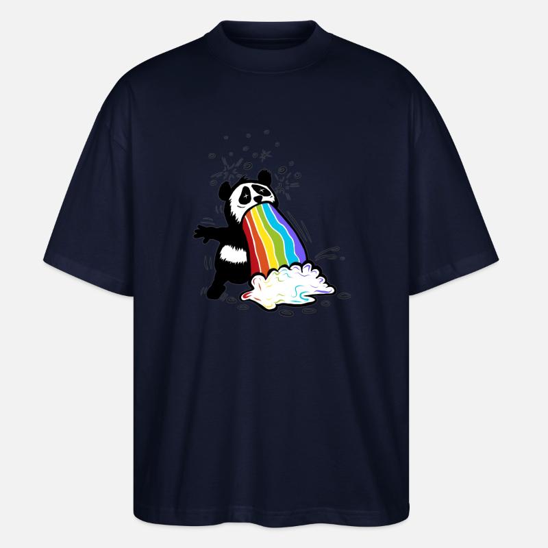 Panda_upchuck - Stanley/Stella Oversized Unisex Organic T-shirt Blaster 2.0 - navy