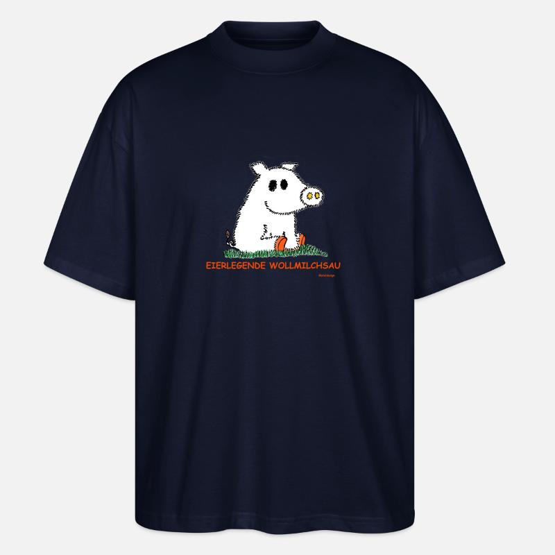 Eierlegende Wollmilchsau - Stanley/Stella Oversized Unisex Bio T-Shirt Blaster 2.0 - Navy