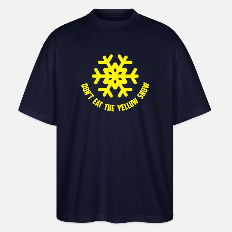 gelb schnee yellow snow - Stanley/Stella Oversized Unisex Bio T-Shirt Blaster 2.0 - Navy