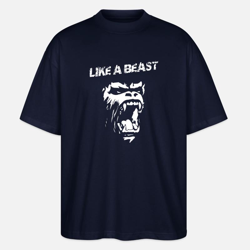 Comme un gorille bête - T-shirt bio Blaster 2.0 coupe oversize Stanley/Stella Unisexe - marine