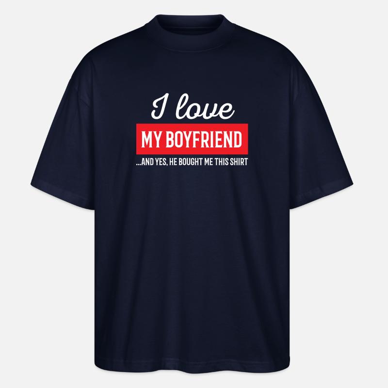 Ich liebe meinen Freund - Stanley/Stella Oversized Unisex Bio T-Shirt Blaster 2.0 - Navy
