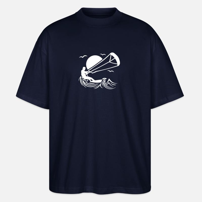 Kitesurfer Geschenkidee - Stanley/Stella Oversized Unisex Bio T-Shirt Blaster 2.0 - Navy