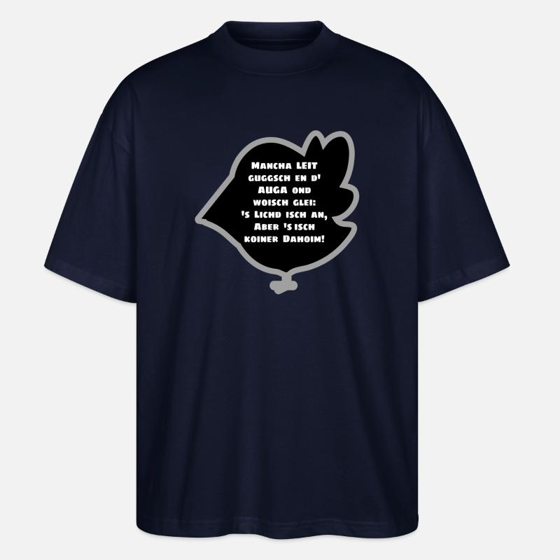 SCHWÄBISCHER SPRUCH - Stanley/Stella Oversized Unisex Bio T-Shirt Blaster 2.0 - Navy
