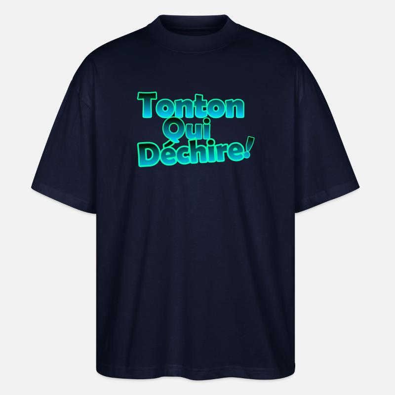 Tonton qui déchire - T-shirt bio Blaster 2.0 coupe oversize Stanley/Stella Unisexe - marine
