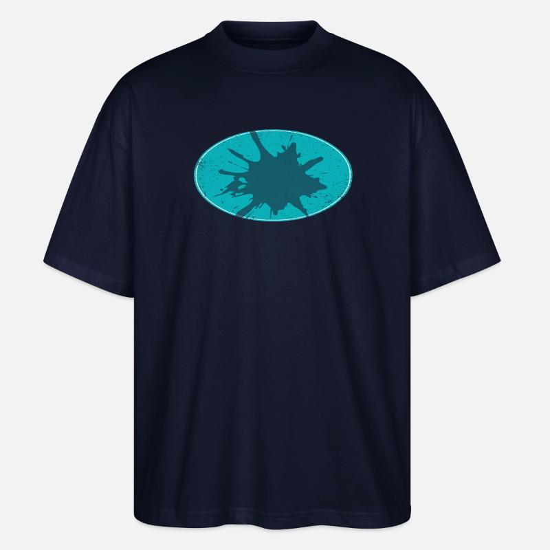 Ovaler Flash Background schmutzing - Stanley/Stella Oversized Unisex Bio T-Shirt Blaster 2.0 - Navy