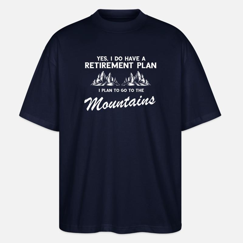 Bergmotiv mit Plan - Stanley/Stella Oversized Unisex Bio T-Shirt Blaster 2.0 - Navy