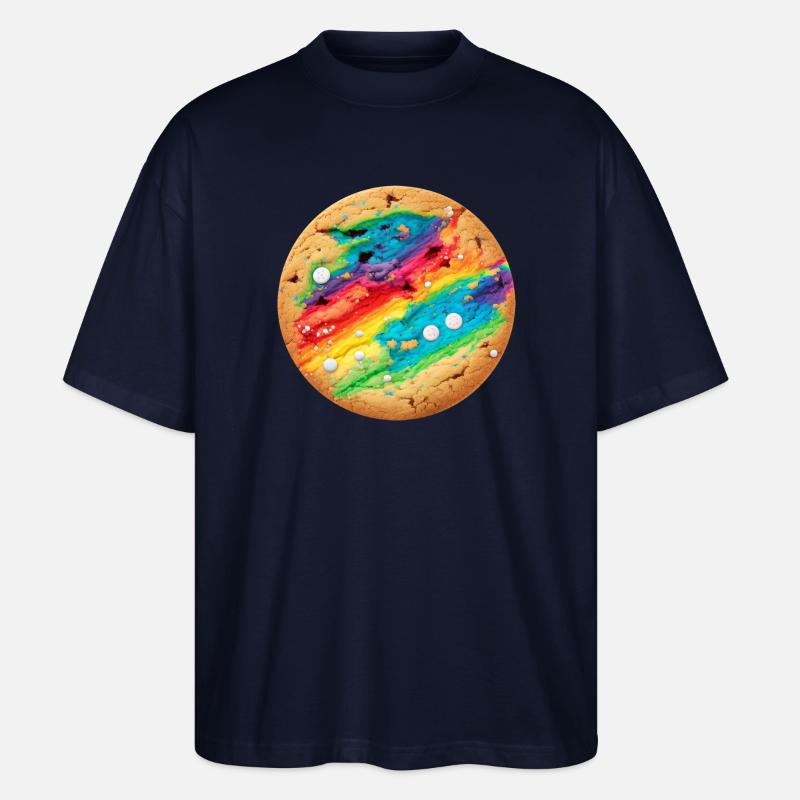 Regenbogenkeks Kunstwerk - Stanley/Stella Oversized Unisex Bio T-Shirt Blaster 2.0 - Navy