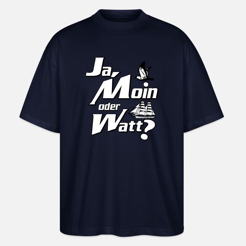 Ja Moin oder Watt? - Stanley/Stella Oversized Unisex Bio T-Shirt Blaster 2.0 - Navy