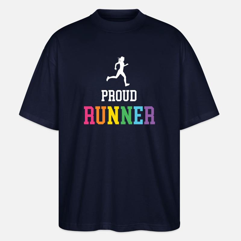 Fier coureur LGBT - T-shirt bio Blaster 2.0 coupe oversize Stanley/Stella Unisexe - marine