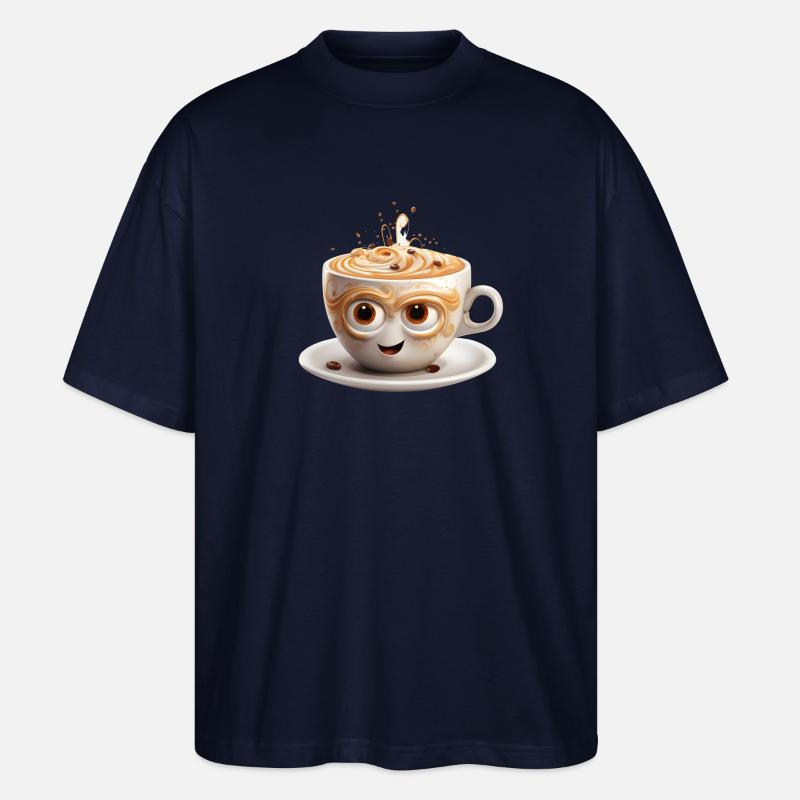 Tasse à café sucrée - T-shirt bio Blaster 2.0 coupe oversize Stanley/Stella Unisexe - marine