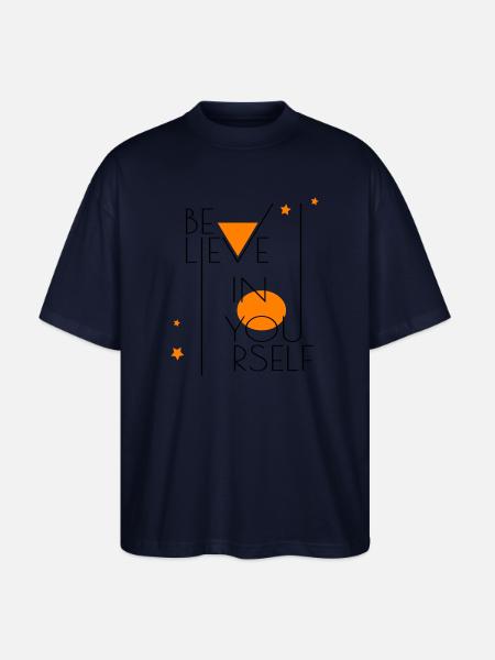 believe in yourself - Stanley/Stella Oversized Unisex Organic T-shirt Blaster 2.0 - navy