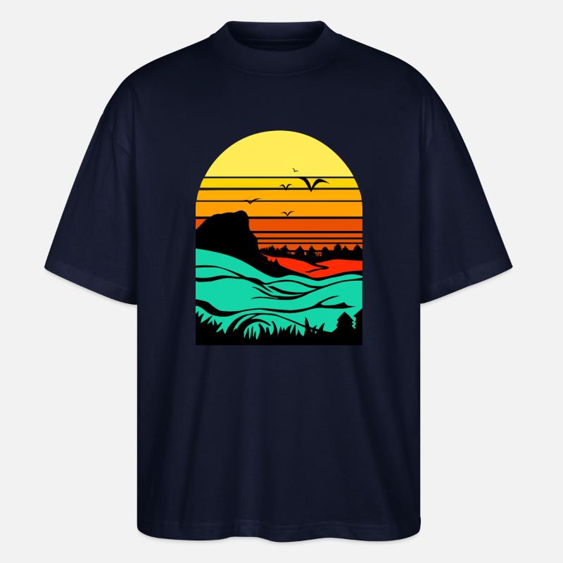 Abendrot - Stanley/Stella Oversized Unisex Bio T-Shirt Blaster 2.0 - Navy