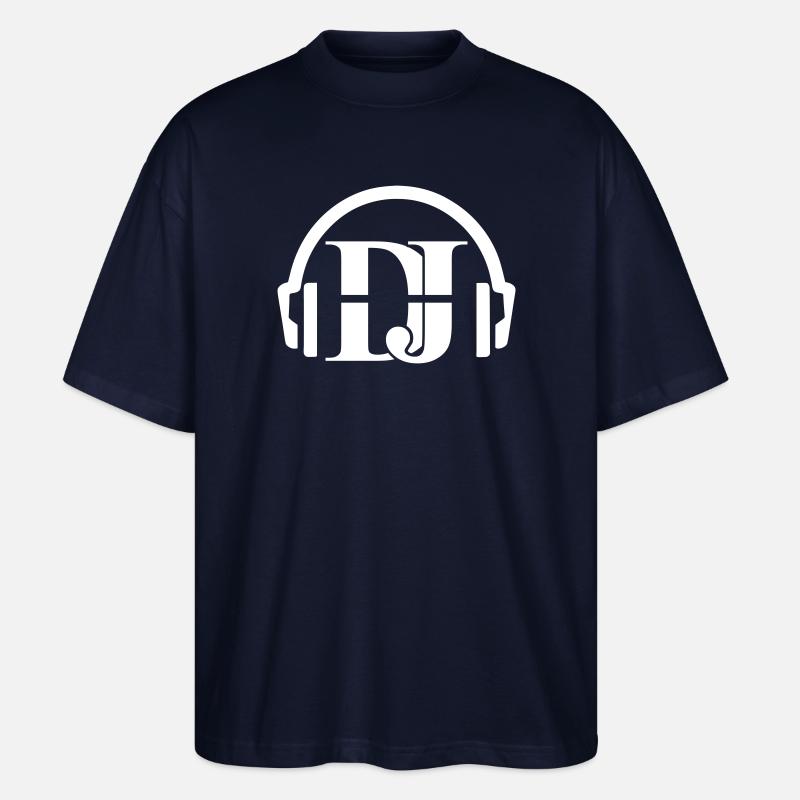 Casque DJ Techno Design et DJ - T-shirt bio Blaster 2.0 coupe oversize Stanley/Stella Unisexe - marine