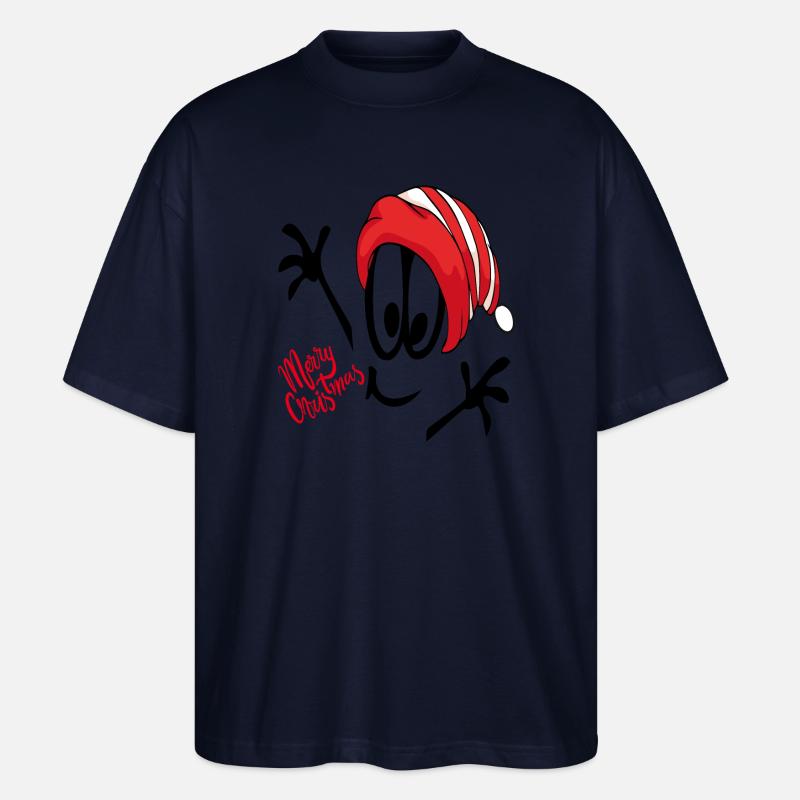 Weihnachtsmann Merry Christmas Comic - Stanley/Stella Oversized Unisex Bio T-Shirt Blaster 2.0 - Navy