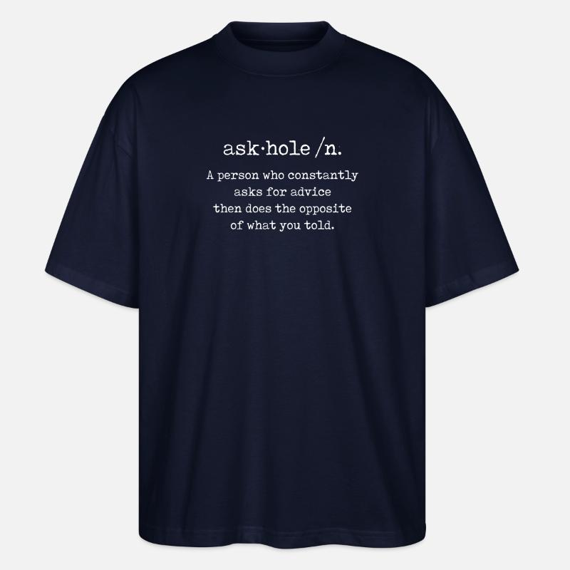 Askhole - Stanley/Stella Oversized Unisex Bio T-Shirt Blaster 2.0 - Navy