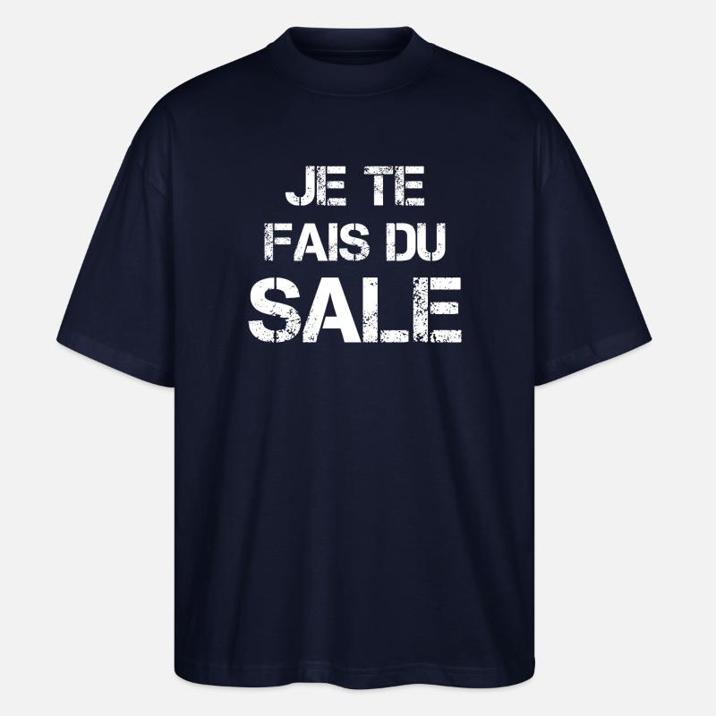 Je te fais du sale - T-shirt bio Blaster 2.0 coupe oversize Stanley/Stella Unisexe - marine