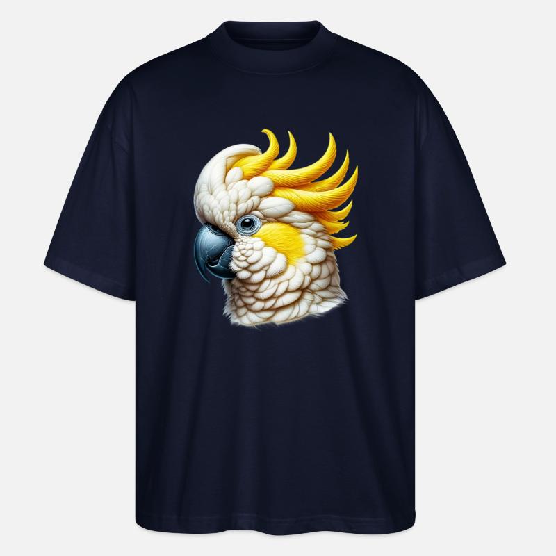 Kakadu-Papagei - Stanley/Stella Oversized Unisex Bio T-Shirt Blaster 2.0 - Navy