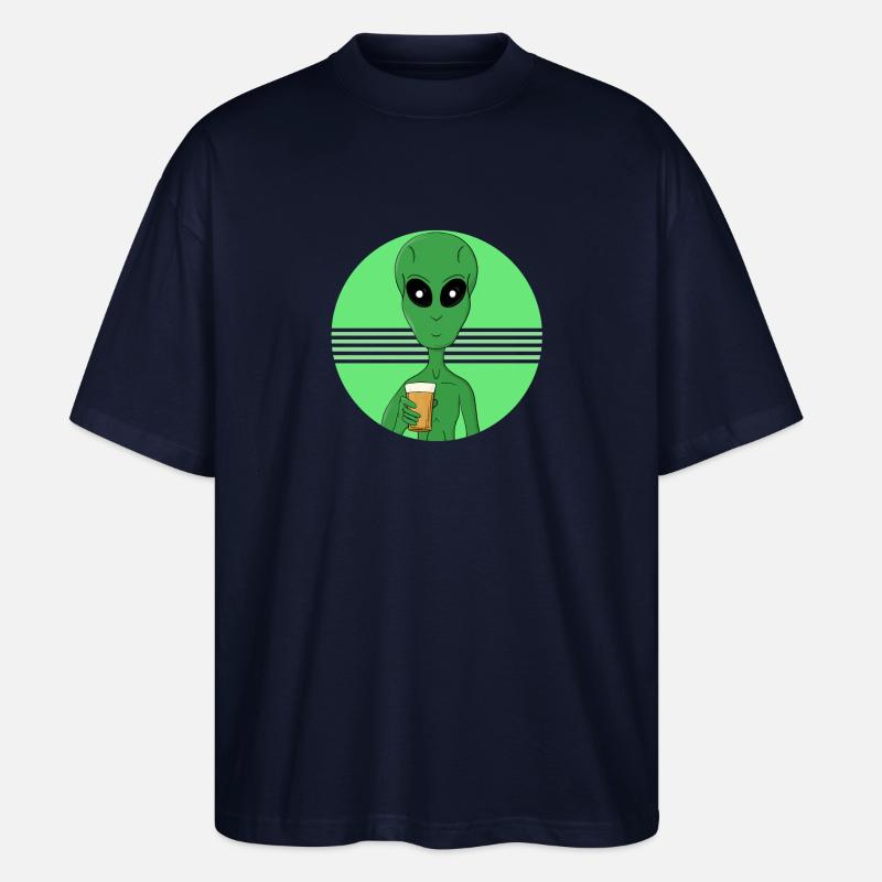 Ein Außerirdischer, der Spaß hat - Stanley/Stella Oversized Unisex Bio T-Shirt Blaster 2.0 - Navy