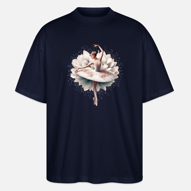 Danseuse de ballet avec tutu - T-shirt bio Blaster 2.0 coupe oversize Stanley/Stella Unisexe - marine