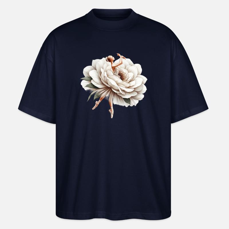 Danseuse de ballet avec tutu - T-shirt bio Blaster 2.0 coupe oversize Stanley/Stella Unisexe - marine