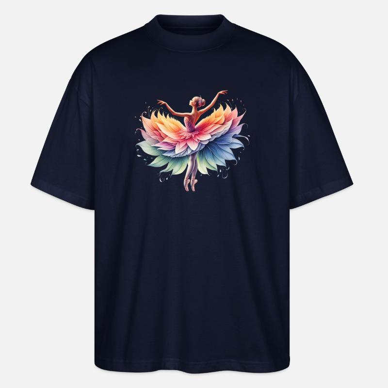 Danseuse de ballet avec tutu - T-shirt bio Blaster 2.0 coupe oversize Stanley/Stella Unisexe - marine