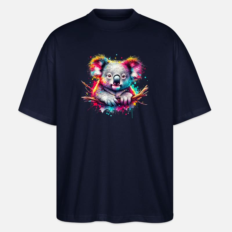 Koala - Stanley/Stella Oversized Unisex Organic T-shirt Blaster 2.0 - navy