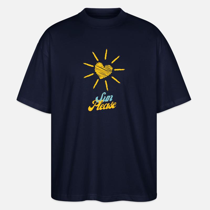 Sonniges Herz: Bitte, Sonne Scheine - Stanley/Stella Oversized Unisex Bio T-Shirt Blaster 2.0 - Navy