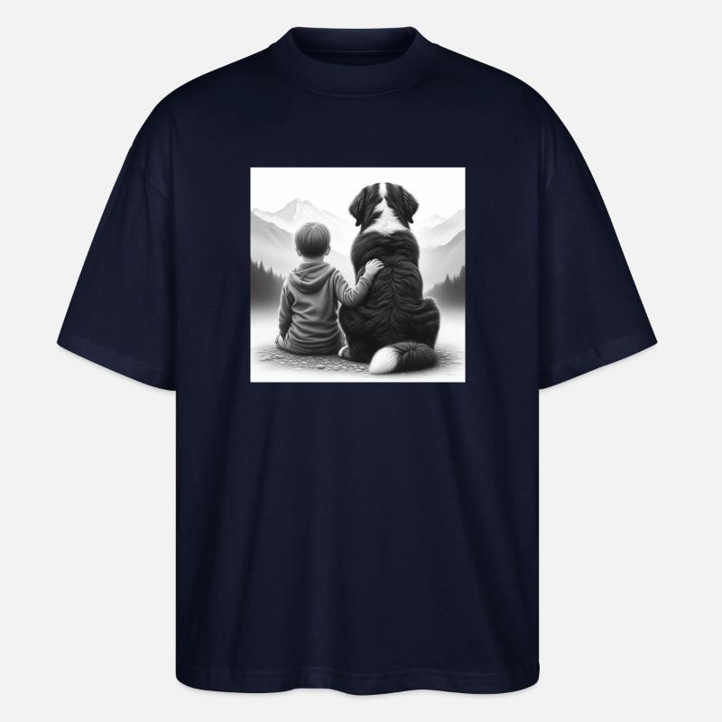 Berner Sennenhund - Stanley/Stella Oversized Unisex Bio T-Shirt Blaster 2.0 - Navy